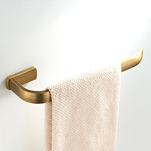 WINCASE Brass Bathroom Accessory Sets 4 Pieces: Robe Hook, Toilet Paper Holder, Towel Ring, Towel Bar, Antique Retro Style Wall Mounted - Thumbnail 6