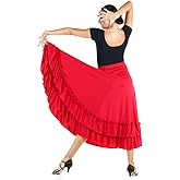 Danzcue Adult Two Ruffles Flamenco Dance Skirt