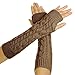 Flammi Women Cable Knit Arm Warmer Fingerless Gloves Thumb Hole Gloves Mittens (1 Pair)