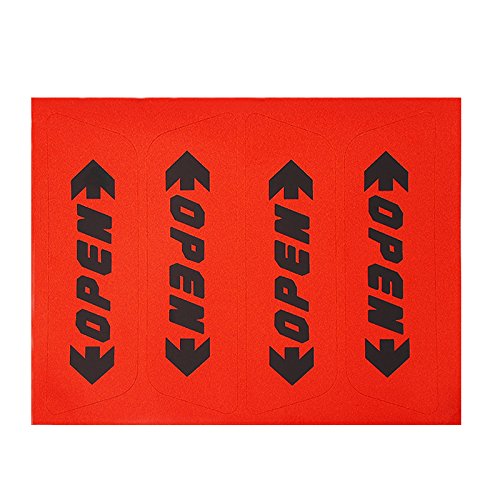 SKS Distribution® 4pcs/set Reflective Open Sticker Door Open Warning Safety Car Styling Car Sticker - Red