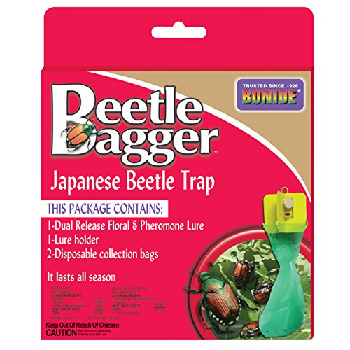 Bonide Beetle Bagger Japanese Beetle Trap Kit for Indoors and Outdoors, 2 Disposable Collection Bags Included