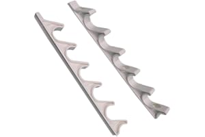 KOMORAX 2 pcs 6 position Nylon White Adjustment Brackets for Patio Outdoor Lawn Yard Furniture or Chaise Lounges, Replacement, Back Support, Back-height Multi Position Adjuster 10 5/8" L x 5/8" W