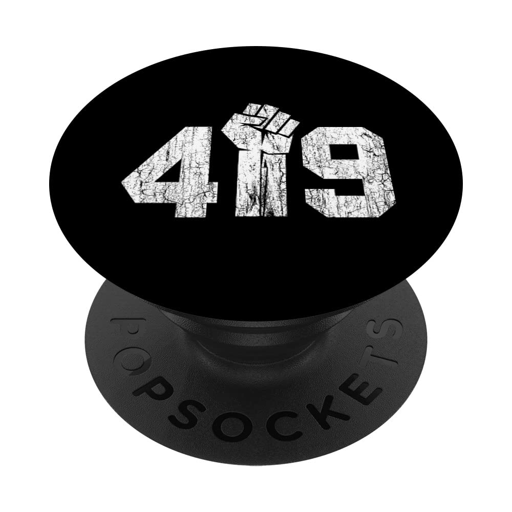 419 Area Code Raised Fist Black Lives in Toledo Matter PopSockets Swappable PopGrip