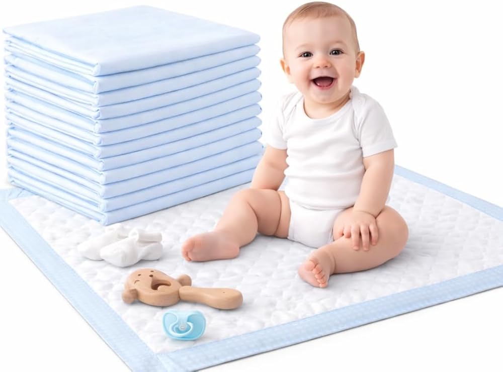 EASY CARE SOLUTIONS 100 x 60 x 40 cm Disposable Baby Changing Mats 4 Packs