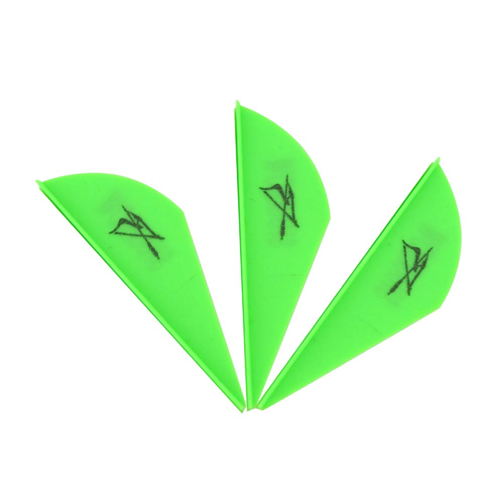 ZSHJGJR 100 PCS Archery Arrows Feather 2 inch Archery Fletches Fletchings Rubber Feathers Vanes for DIY Hunting Shooting Carbon Arrows Arrow Accessories (Green)