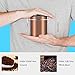 Airtight Coffee Container Storage Canister,Stainless Steel Coffee Beans Ground for Fresher Container Built-in One Way Valve(16oz, Brown)