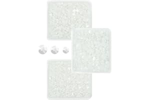 qiipii Pure White Resin Rhinestones for Crafting 3mm 4mm 5mm White Flatback Jelly Stones Bulk SS10 SS16 SS20 Non-Hotfix Diamonds Crystals Gems for Nails Face Eyes Makeup Body Tumblers DIY Decor Crafts