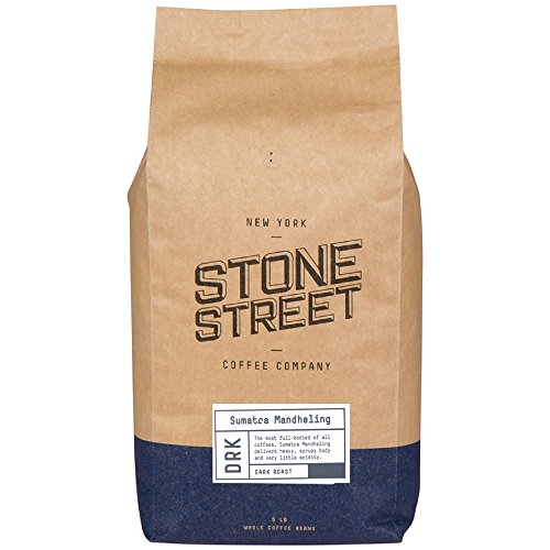 Click Here to See More Images INDONESIAN SUMATRA MANDELING | Whole Bean Coffee | 5 LB Bulk Bag | Dark Roast | Single Origin Small Batch Roasted in Brooklyn | Naturally Processed 100% Arabica | Full Body, Bold, Rich, Complex Flavor