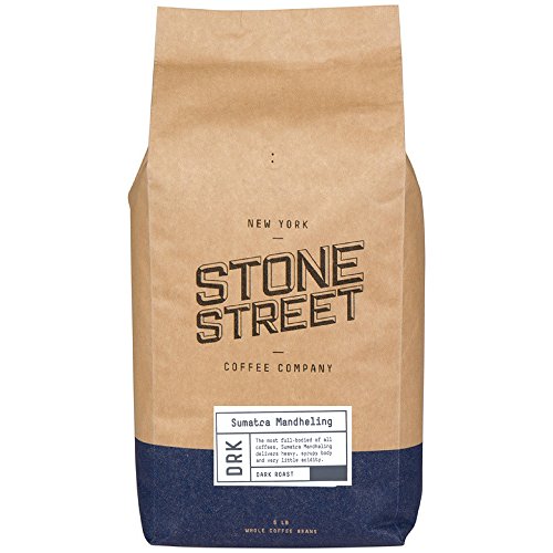 INDONESIAN SUMATRA MANDELING | Whole Bean Coffee | 5 LB Bulk Bag | Dark Roast | Single Origin Small Batch Roasted in Brooklyn | Naturally Processed 100% Arabica | Full Body, Bold, Rich, Complex Flavor