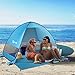 Glymnis Pop Up Beach Tent Sun Shelter Beach Shade Tent with Portable Sun Shade UPF 50 for Outdoor Activities Beach Traveling Blue