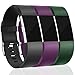 Maledan Bands Replacement Compatible with Fitbit Charge 2, 3-Pack, Small Plum/Green/Black