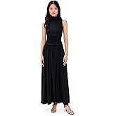 Susana Monaco Women's Mock Neck Sleeveless Drop Waist Dress 42"