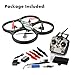 REALACC WLtoys V262 2.4GHz 4CH 6-Axis Gyro Big UFO Quadcopter Drone Long Flight Time Remote Control RC Toy Drone Camera Version RTF(Camera not Included)