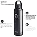 qottle 24oz Vacuum Insulated stainless steel water Bottle, double wall Vacuum for hot and cold Insulation flask for outdoor sport camping hiking-black