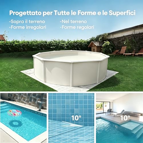 Pooleco Robot Pool 10s, Wireless Pool Cleaner Robot 90min, Control Through Application and Distance, Auto-Parking, for All Surfaces Pools Above Ground and Buried Up to 80㎡