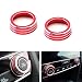 iJDMTOY 2pcs Red Anodized Aluminum AC Climate Control Ring Knob Covers Compatible With 2016-up 10th Gen Honda Civic primary