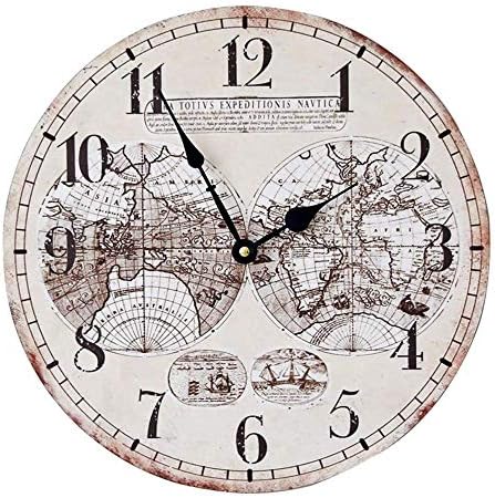 Clock-Wall Clock NHL Home Decor Clock Colorful Retro Digital Style Silent Quartz Stone Wall Clock Kitchen Large Art Deco Wall Living Room Children's Room and Cafe Decor 14 Inch