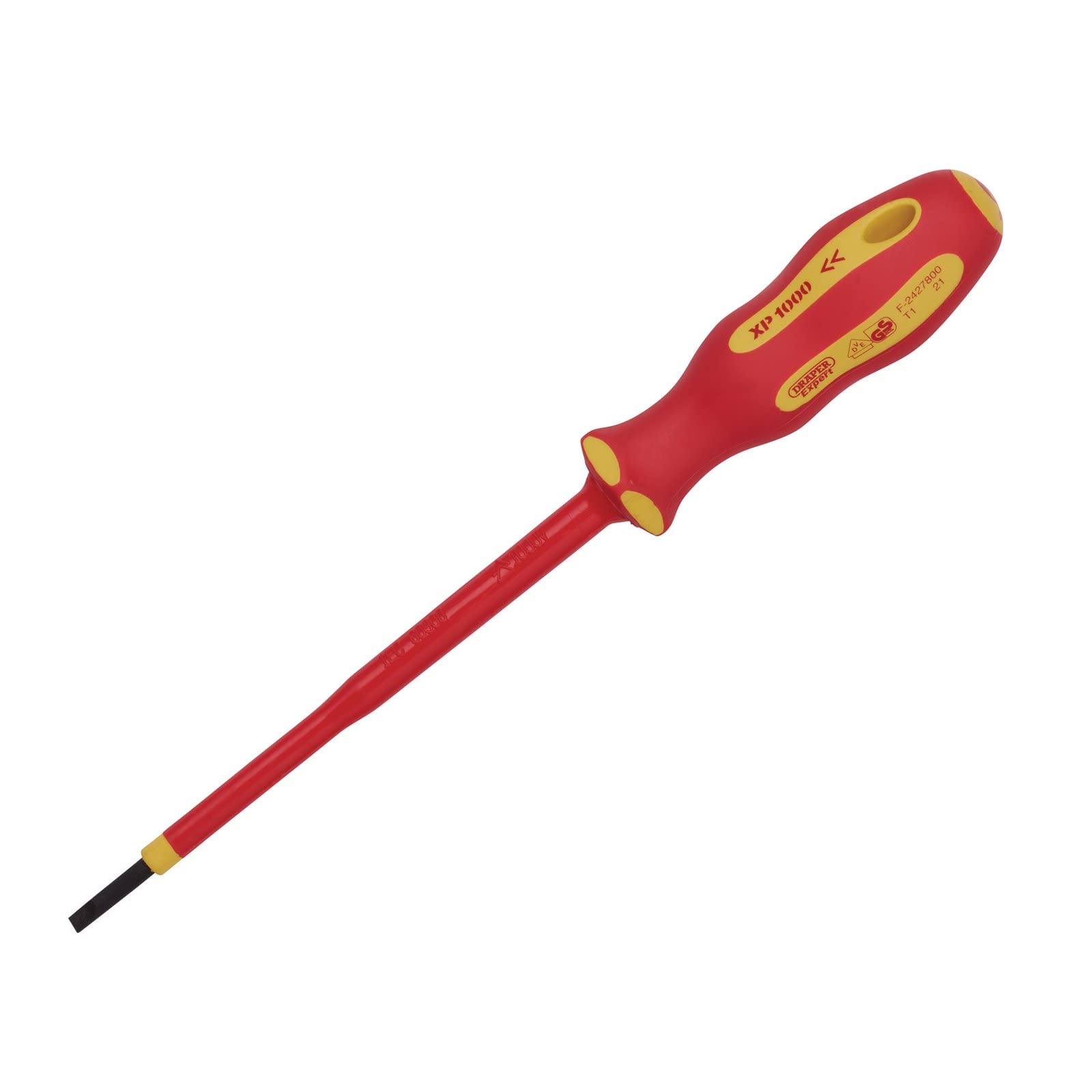 Draper XP1000 VDE Plain Slot Interchangeable Screwdriver - 64368 - Precision Electrical Screw Driver Bit Tool