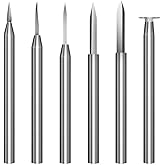 Wood Carving Drill Bits Set for Dremel Rotary Tool 6Pcs Engraving Drill Accessories Bit Wood Crafts Grinding Woodworking Tool