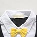 Baby Boy 3D Bowtie Photo Prop Romper Onesie Toddler Boy Cartoon Jumpsuit red