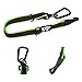 Dog Seatbelt Strap by 2PET - Adjustable Dog Seat Belt for All Breeds – Use with Harness – All Car Makes – Carabiner Clip Leash – Green and Black