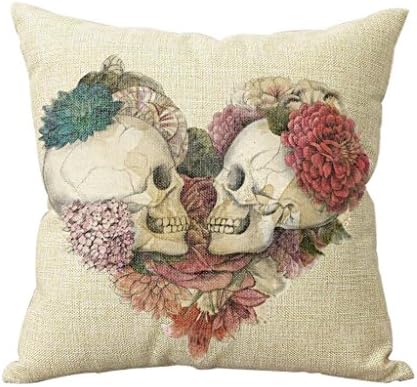 Vintage SkullCustom Pillowcase Soft Zippered Pillow Cushion Case Throw Pillow Covers 18X18 Inch