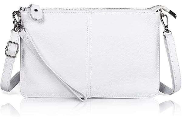 befen Women's Genuine Leather Wristlet Clutch Phone Wallet, Small Crossbody Purse Bag with RFID Blocking Card Slots