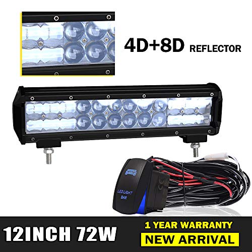 Spead-vmall 12" inch led light bar 72w led work li…