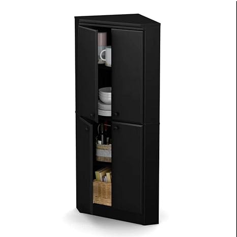 Amazon Com Corner Linen Cabinet Black Wardrobe Armoire