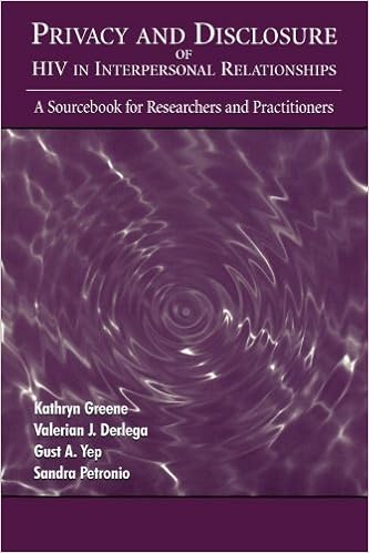 Bok cover for Privacy and disclosure of HIV/AIDS in interpersonal relationships: A sourcebook for researchers and practitioners