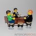 LEGO Furniture: Bar With Stools Brown Bar, with 3 Stools and Glasses