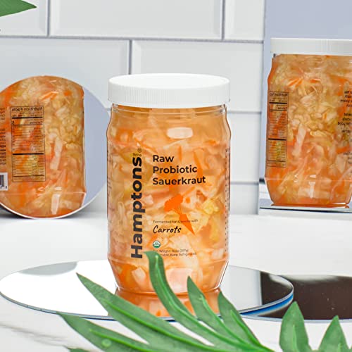 Hamptons Brine Raw Probiotic Sauerkraut Carrots. Rich in Probiotics