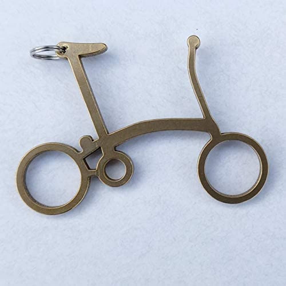 London Craftwork Keychain Bronze Lightweight For Brompton Unfolded