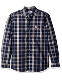 Carhartt M Essential Camisa de manga larga con botones a cuadros para hombre