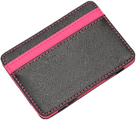 Wallets for Men Boy, 10mm Super Thin Purse Card Case Wallets Mini Men Purse Card Holder Wallet (Red)
