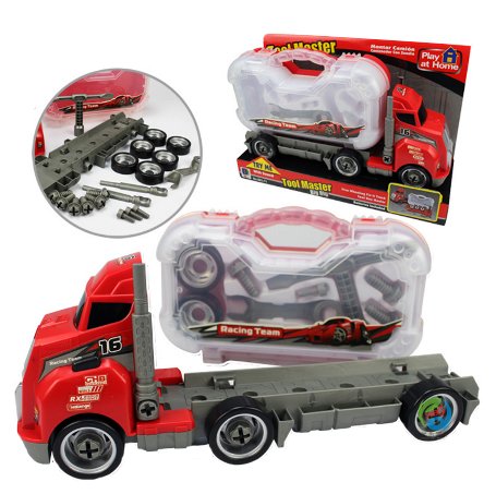 Big Rig Power Tools Haulin' Tool Truck - Build and Take Apart Work Bench Set for Kids