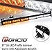FOXCID 24 LED Strobe Emergency Traffic Advisor Light Bar,Digital Display Control Windshield Rooftop Safety Caution Warning Directional Lights Trucks Police Construction Vehicles Snowplow Amber White