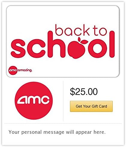 AMC Theatres Back to School Gift Cards - E-mail Delivery