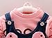 Kidscool Little Girls Frozen Soft Denim Fleece Overalls Sets Pink/White