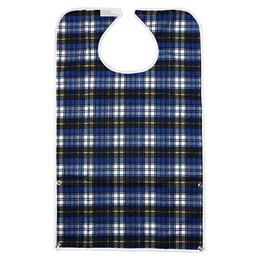 3 Pack Adult Bibs with Crumb Catcher Waterproof and Reusable Clothing