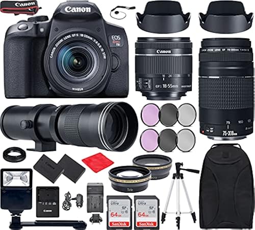 18 55mm Lens Canon Rebel T8i Bundle Canon EOS Rebel T8i DSLR