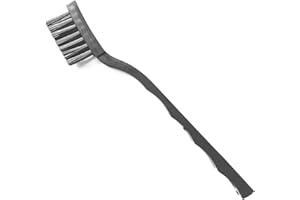 Lantee 10 Pcs Black 3 Row Conductive Fibers Bristles Plastic Handle Durable Anti Static ESD Safe Brushes for Cleaning PCB Boa