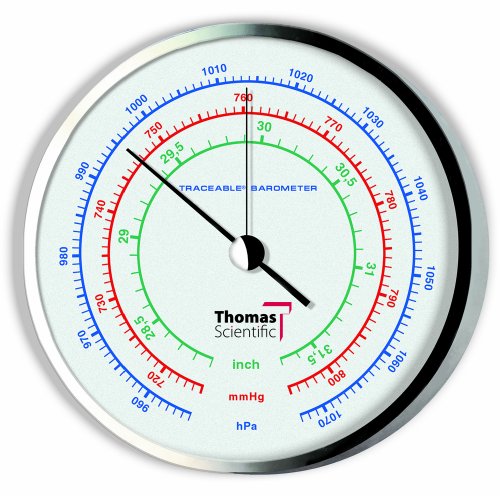 Thomas - 4199 Traceable Precision Dial Barometer, 1-4hrs Response Time, 954 - 1073 mbar Pressure, 0.5 mbar Resolution