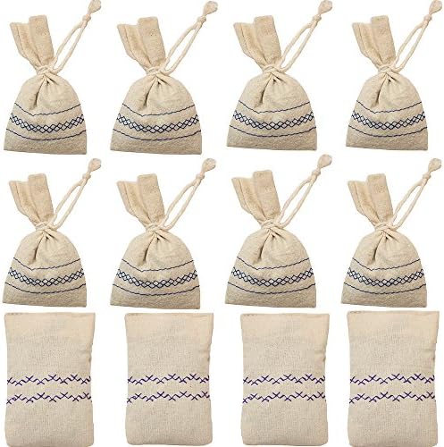 Croatian Lavender Sachets 12 pack Cotton True Mediterranean Filled With Natural Lavender Grown Organic In Croatia European Union For Drawers Closets Wardrobe Nightstand
