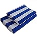 Tamengi 100% Cotton Beach Towel, Pool Towel Dark Blue Striped (30