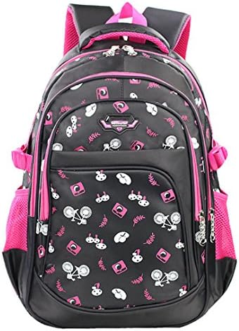 SHUB Large School Bags For Girls Children Backpacks Primary Students Waterpfoof Schoolbag Kids Book Bag Black