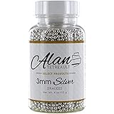 Silver Dragees 3mm, 4 Ounces by Chef Alan Tetreault