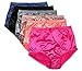 Barbra's 6 Pack Full Coverage Women's Brief Panties (Satin Brief, Medium)