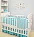 American Baby Company Cotton Percale Crib Bumper, Aqua