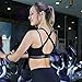 Sports Bra, SIMIYA Workout Cross Back High Impact Padded Running Yoga Bra